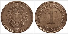 Kaiserreich 1 Pfennig Stück