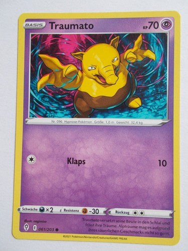 Pokemon karten 203 traumato - pokemon, 61/203
