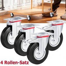 4er Set Schwerlastrollen 360°