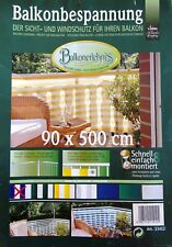 videx Balkonblende Blau/Weiß 0,9 x 5,0 m Sichtschutz Windschutz Balkonbespannung