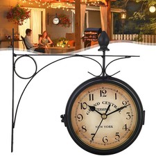 Bahnhofsuhr Doppelseitig Retro