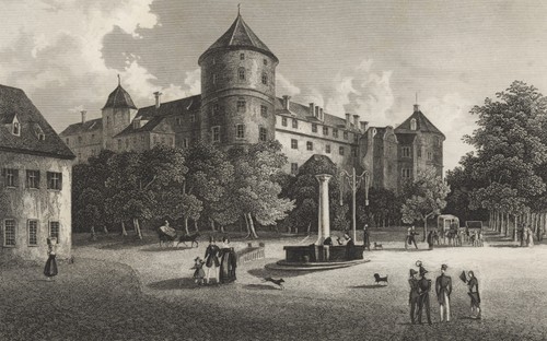 Stuttgart schloss burg brunnen - burg,