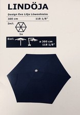 IKEA Lindöja Stoffüberzug für Sonnenschirm 300cm Dunkelblau 303.961.27 NEU OVP