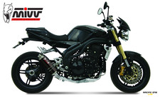 AUSPUFF MIVV GP STEEL BLACK NIEDRIGE VERSION FÜR TRIUMPH SPEED TRIPLE 1050 05 06