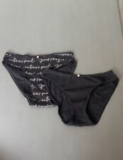 Victoria's Secret Unterwäsche Set Bikini Slip S Unterhose Panty Schwarz