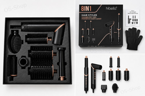 Hibella 8in1 hair styler - 8in1,