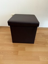 Hocker klappbar Falthocker Sitzbank Kunstleder Sitzwürfel WIE NEU TOP Stauraum