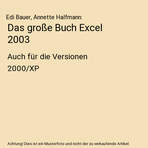 Das große buch excel - buch,