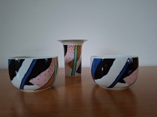 Rosenthal Porzellan Post Modern Timo Sarpaneva Suomi kl. Vase + 2 Schüsselchen