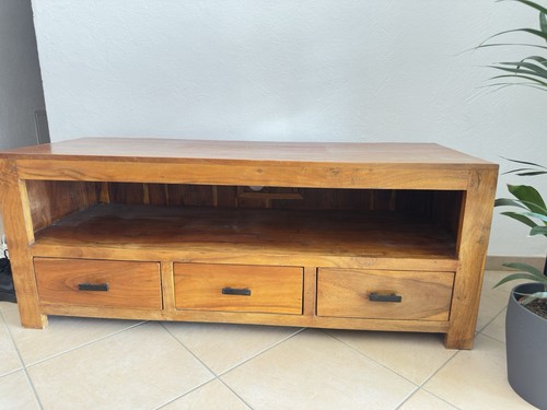 Lowboard massivholz metall - tv-lowboard, massivholz/metall