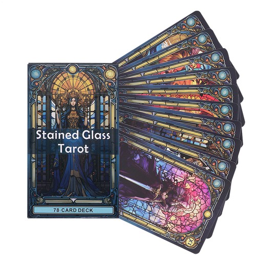 Karten tarot aus buntglas - 78,