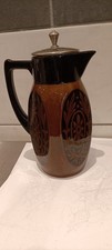 Wunderschöne Art Deco KANNE mit Metallaufsatz um 1920 / 30, Wasserkanne, Kaffee