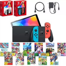 Nintendo Switch OLED Konsole Bunt/Weiss Joy-Con Top Spiele Mario Zelda ???️1a