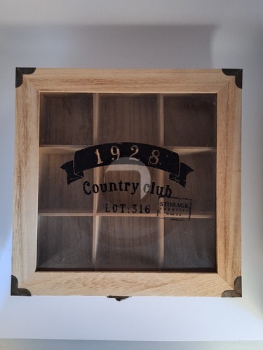 Teebox holz natur mit - teebox,