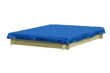 Sandkastenabdeckung Plane blau Sandkasten 150x150 mit Gummizug Sandkastenplane