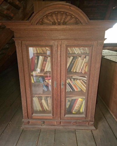 Antike holzvitrine braun mit - antike, 2