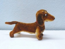 Steiff Dackel Hexie Anfang 50'er Jahre mit Knopf und Fahne