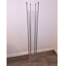 Metall CD Tower Rack Chrom Silber für 60 CDs 102 cm 44 Zoll