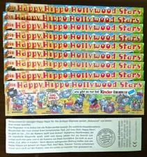 1997 Die Happy Hippo Hollywood Stars, 10 identische BPZ, Ferrero, Ü-Ei, uralt