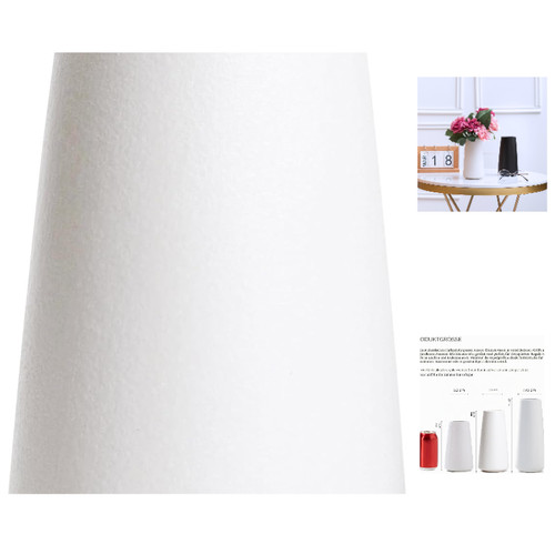 Keramikvase 20cm weiß - keramikvase,
