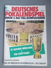 Orig. PRG  DFB Pokal  1985/86  FINALE  BAYERN MÜNCHEN - VfB STUTTGART !! RARITÄT