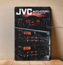 JVC Vintage Autoradio Kassettenspieler Metall Poster Schild Größe: 8 * 12 Zoll