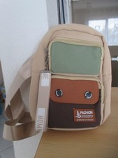 Damen Crossbody Tasche Beige Nylon und Stoff NEU