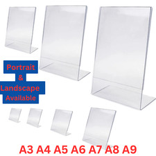 Acryl Zähler Poster Halter Perspex Broschüre Display Ständer A3 A4 A5 A6 & A7