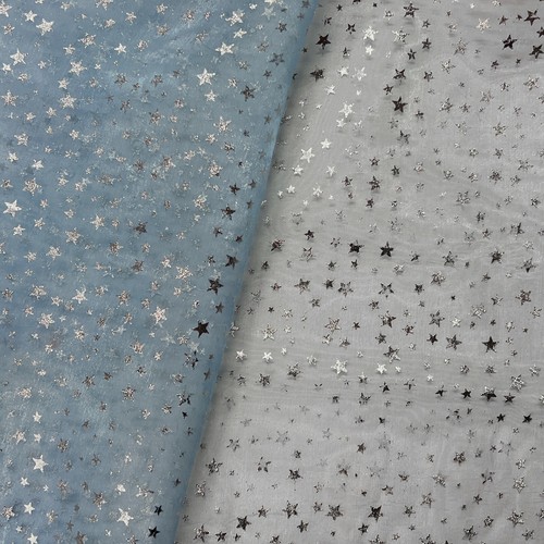 Organza stoff bedruckt glitzer - organza,