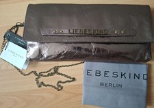 LIEBESKIND Berlin Damen Luxus Clutch Schultertasche Tasche Echtleder Bronze NEU