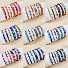 6-teiliges Armband Set |Handgemacht Baumwolle&Wachsband Verstellbar Boho