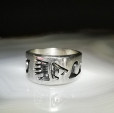 Ring Silber 925 Bandring Hopi
