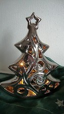 LED Keramik Tannenbaum-silber