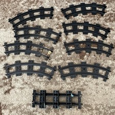 LEGO Lot Black Train Tracks (8