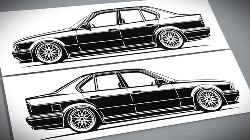 Bmw e34 tuning aufkleber - tuning,