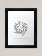 Blauer Ringkrake gerahmter