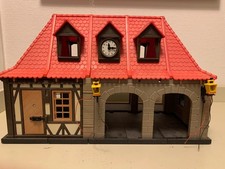 Playmobil 4300 Bahnhof Eisenbahn Fachwerk Haus, vollständig, sehr gepflegt