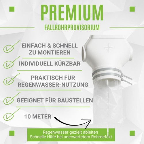 Meter fallrohrprovisorium - 10,