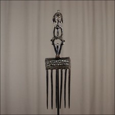 24353) Bronze Kamm Kamerun Afrika AFRIKANISCHE KUNST