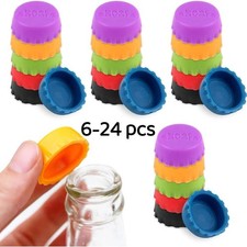 6-24pcs Silikon Kronkorken