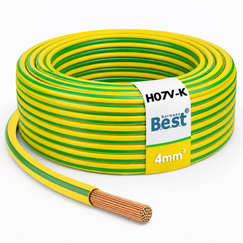 Erdungskabel 4mm grün - 4mm², grün-gelb