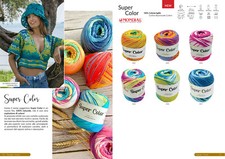 ABVERKAUF!!!! Mondial Super Color 100g 100% Baumwolle Farbverlaufsgarn Stricken