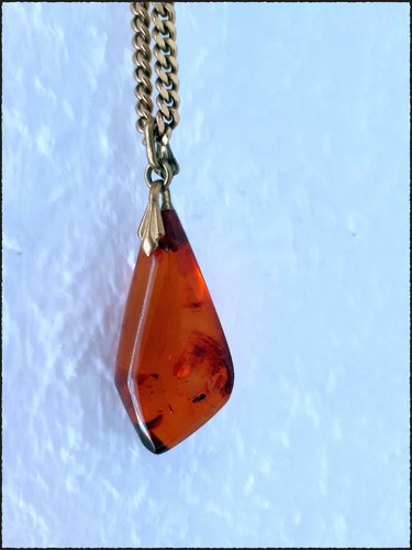 Bernsteinkette mit inklusion - bernsteinkette,