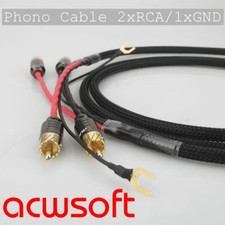 Phono Kabel mit Masse-Schuhen