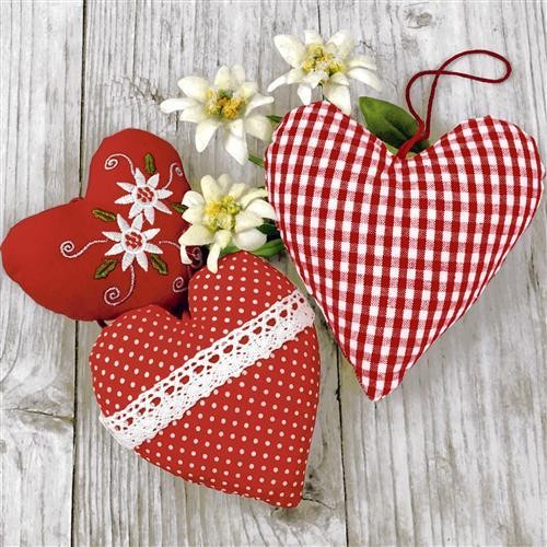 Servietten bavarian hearts - servietten,