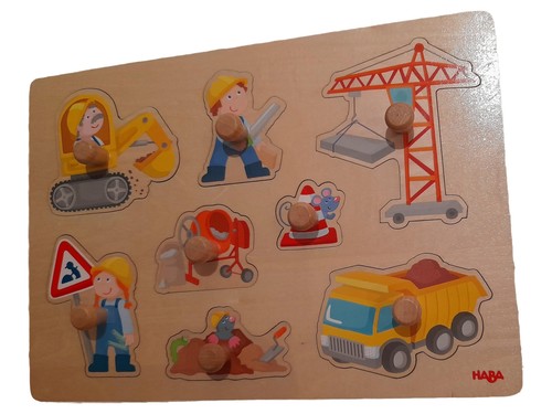 Haba steckpuzzle baustelle - steckpuzzle,