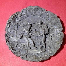 Wand Relief Teller aus Holz