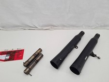 Harley-Davidson Universal  Double Groove Slip On Ersatzdämpfer schwarz matt Paar