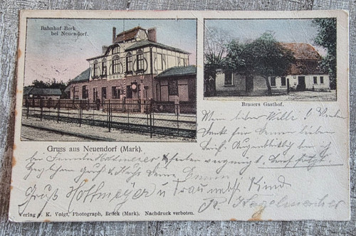 Postkarte litho gruss aus - postkarte,