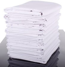 Bettlaken Haustuch ohne Gummizug Weiß Bettuch Hotel Übergröße